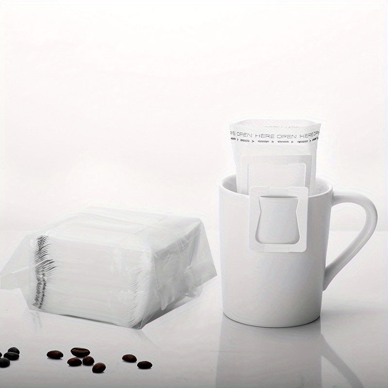 Premium bir martalik qahva filtr sumkalari, osma quloqlar bilan - 50 ta to'plam, ofis, ochiq havoda va lager sharoitlari uchun ideal