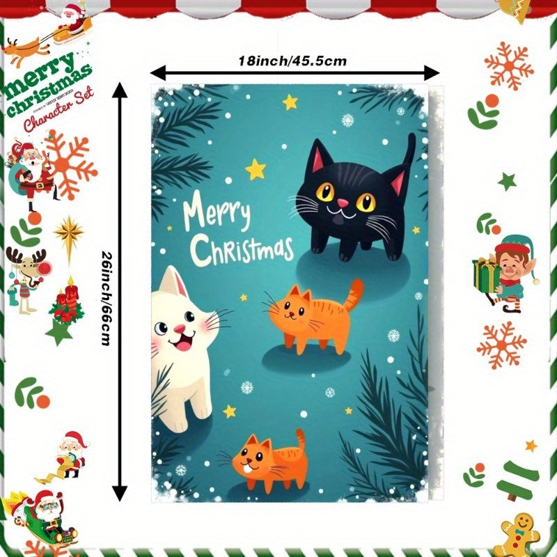 Набор из 2 кухонных полотенец размером 45,72X66,04 см, отлично подходящих для чаепития и праздничного рождественского декора. Эти полотенца имеют мягкий дизайн, идеально подходящий для зимнего сезона, что делает их прекрасным подарком для любой кухни.