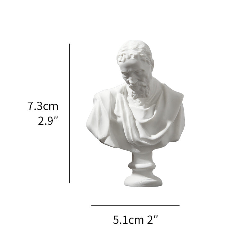 Миниатюрная греческая бюст-скульптура, маленькая реплика фигур древнего Рима и Греции