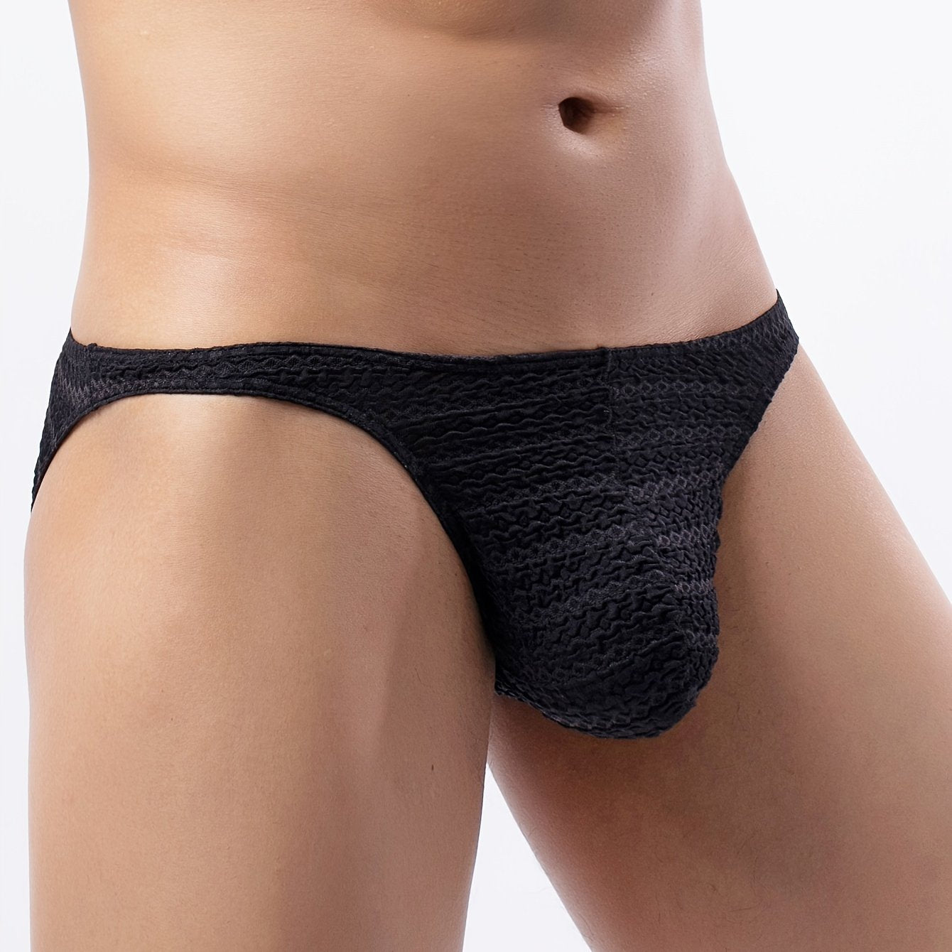 Men's Teal Low-Rise Briefs Nylon-Spandex Breathable Solid Color Casual Wear