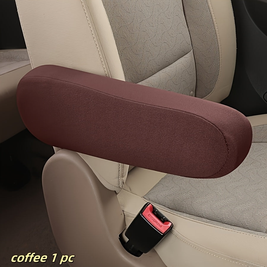 Universal Fit Car Armrest Cover Elastic Dustproof Wear-Resistant Seat Protector Black Grey Beige