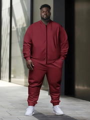 Men's Plus Size Casual Sweatshirt Set Polyester Knit Athletic Regular Fit