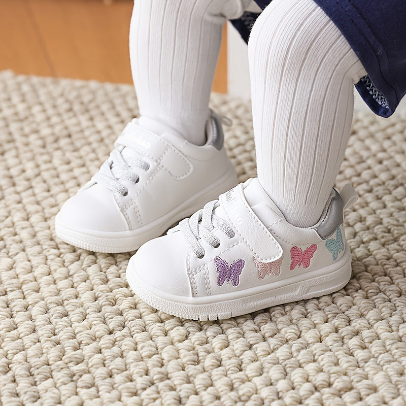 Kids Girls Toddler Shoes 3D Embroidered Butterfly Casual Sneakers for Indoor Outdoor Spring Fall