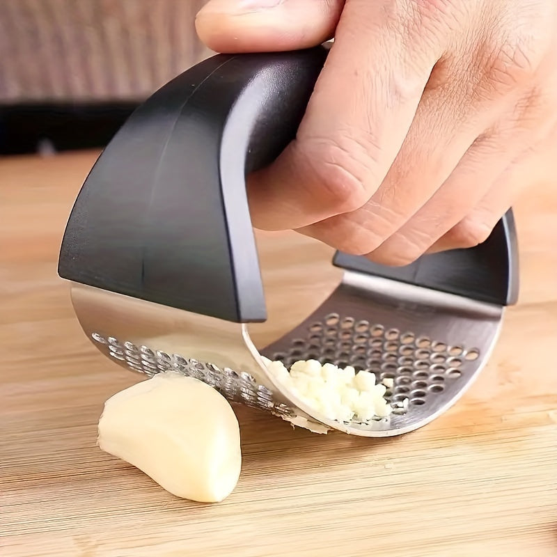 Stainless Steel Manual Garlic Press No Power Needed for Home Dorm Use