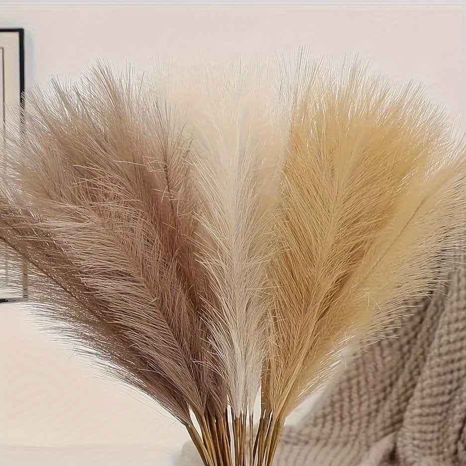 Set of 20 Artificial Pampas Grass Stems for Home Decor Weddings and Holidays