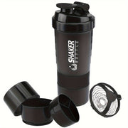 16oz Leak-Proof Plastic Protein Shaker Bottle for Fitness and Workout