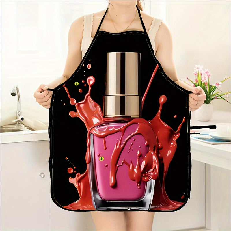 Colorful Nail Polish Apron 80cm x 60cm Protective Kitchen Wear