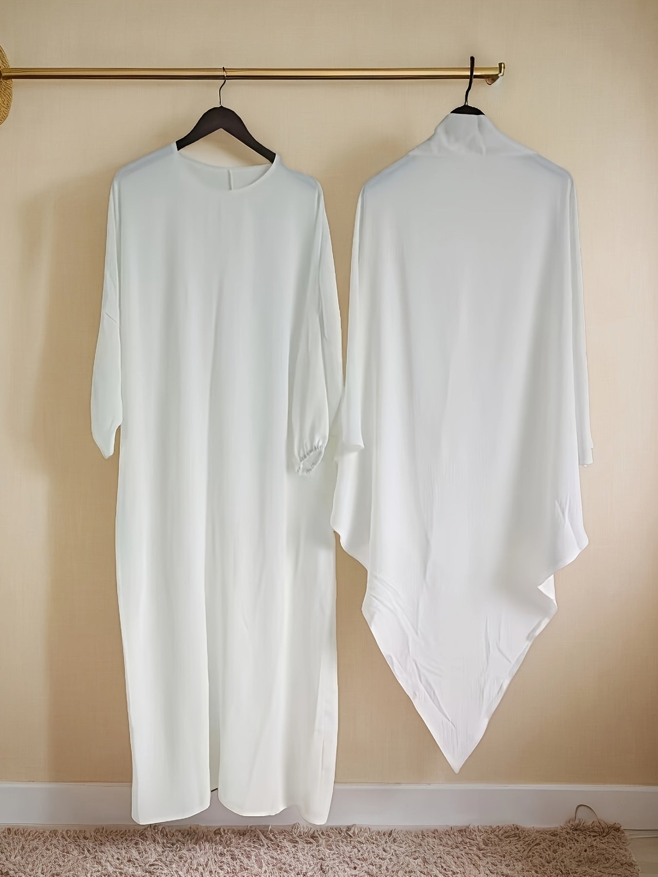 Plus o'lcham Maxi Abaya kiyi odatiy uzunlikdagi uzun qo'lqopli to'liq qora