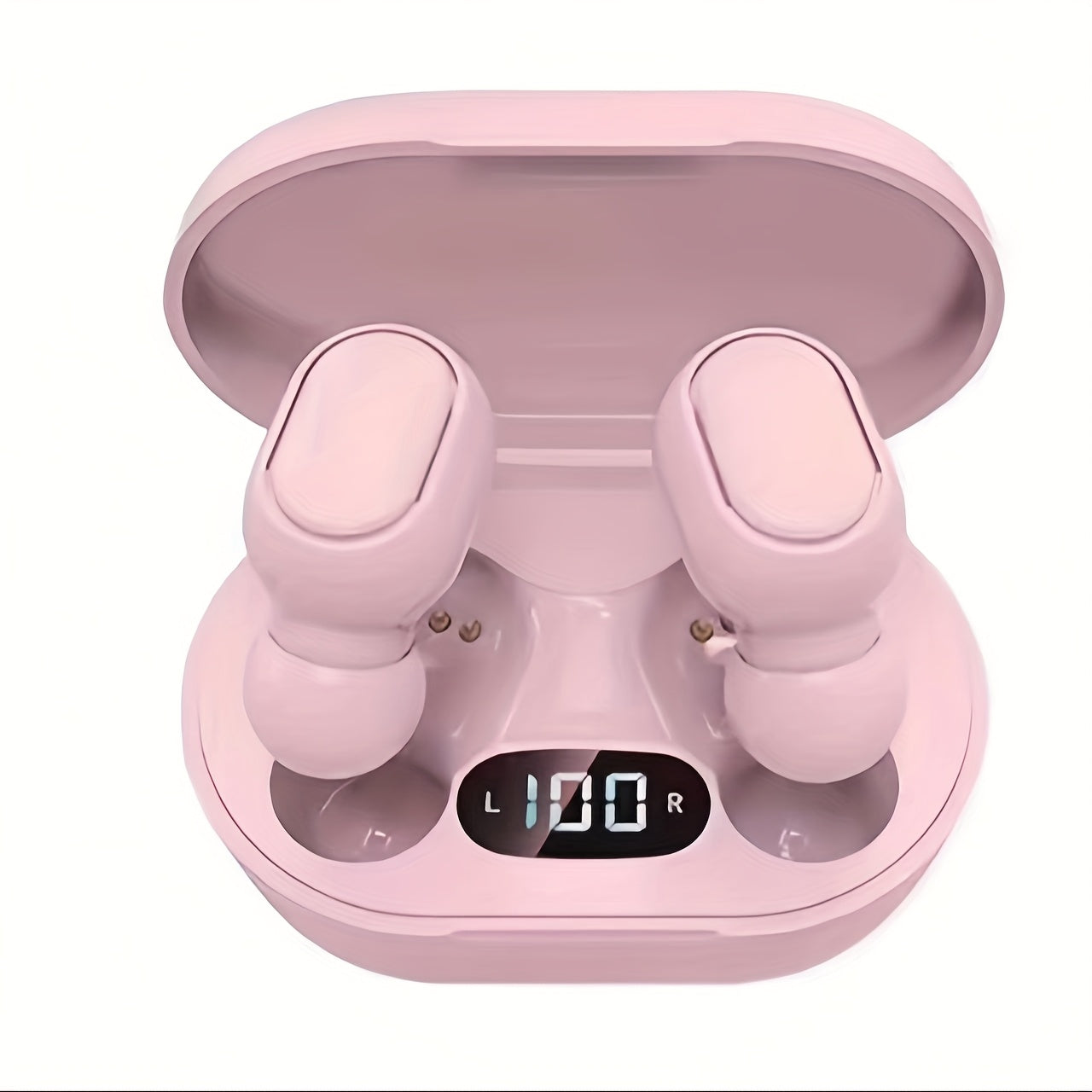 Auriculares inalámbricos intrauditivos deportivos con pantalla LED, carga USB-C, control de medios y micrófono de condensador