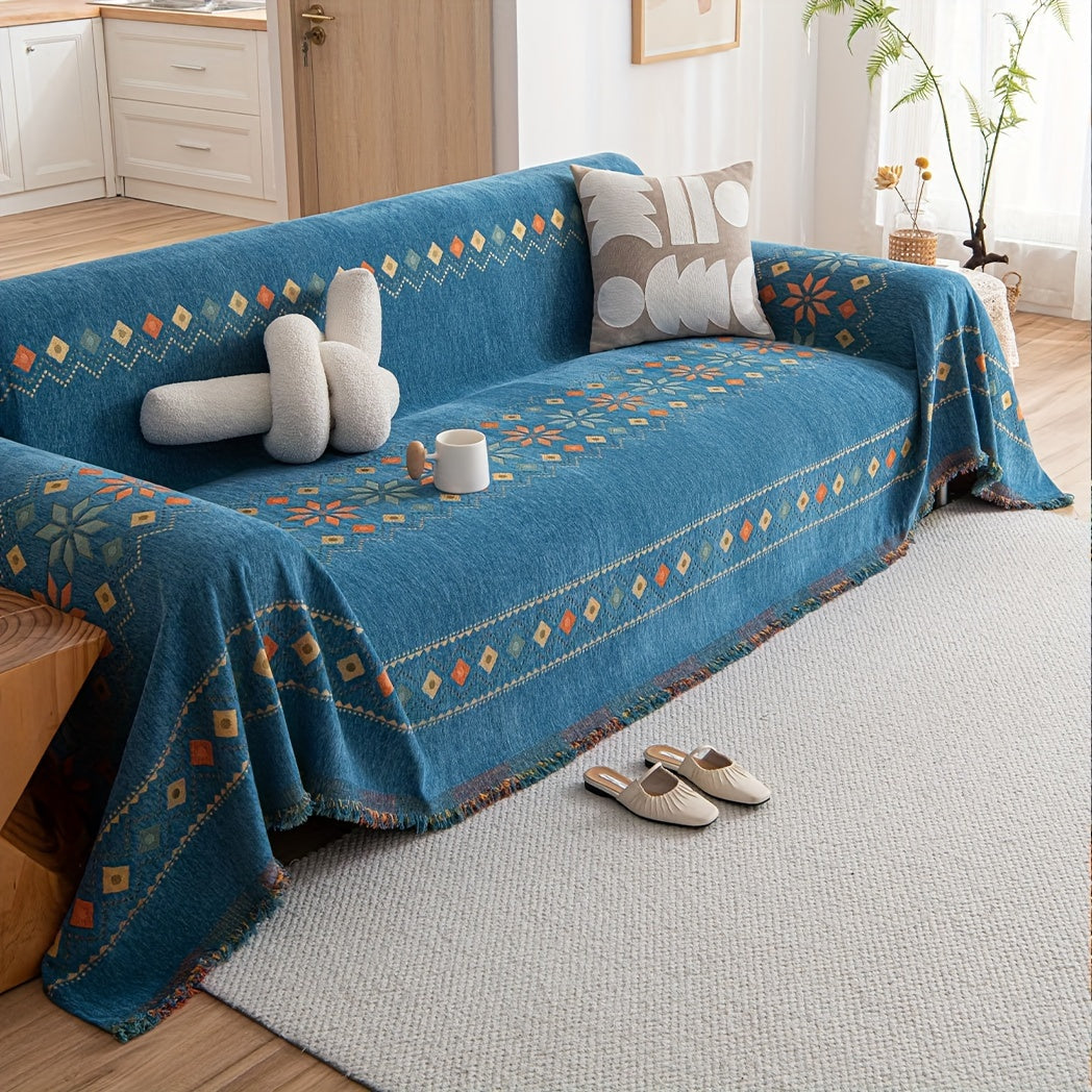 Boho-Style Sofa Cover All Seasons Non-Slip for Living Room Bedroom Office