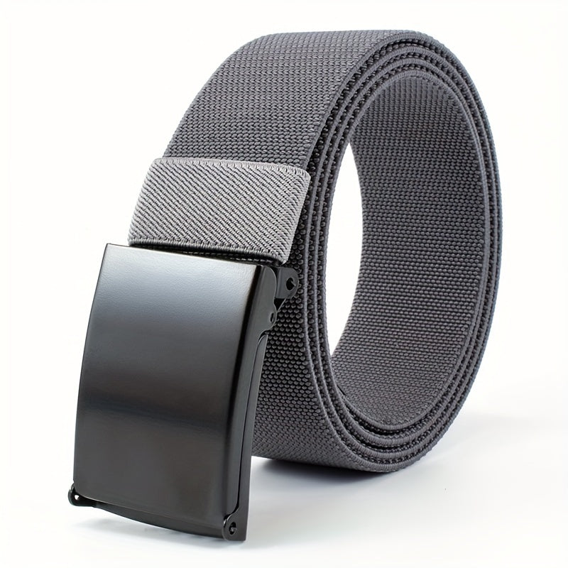 Men Women Canvas Braided Belt with Smooth Buckle for Outdoor and Casual Wear