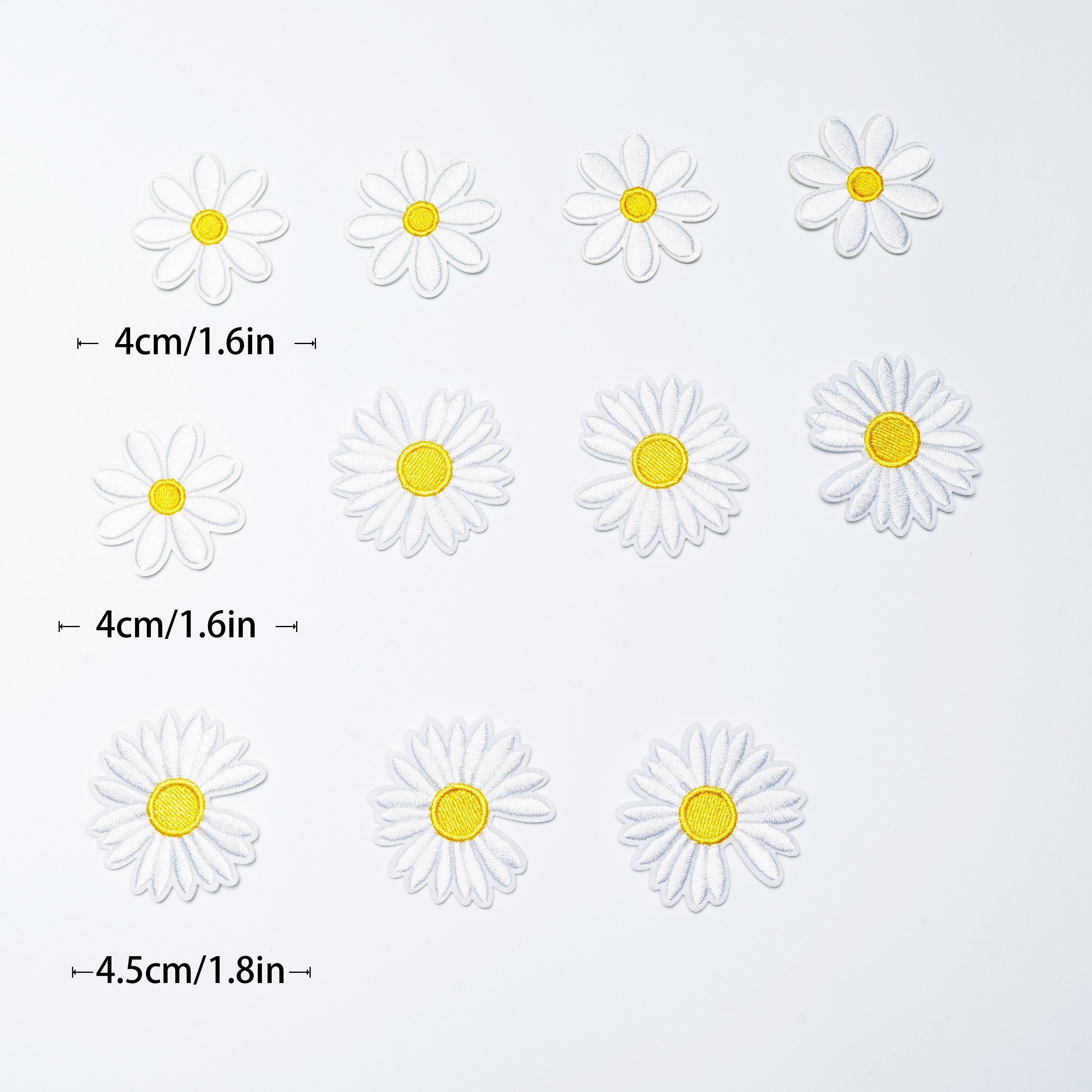 Ironing Cloth Patches Set 42pcs Embroidery Designs for Girls Sunflower Chrysanthemum Butterfly