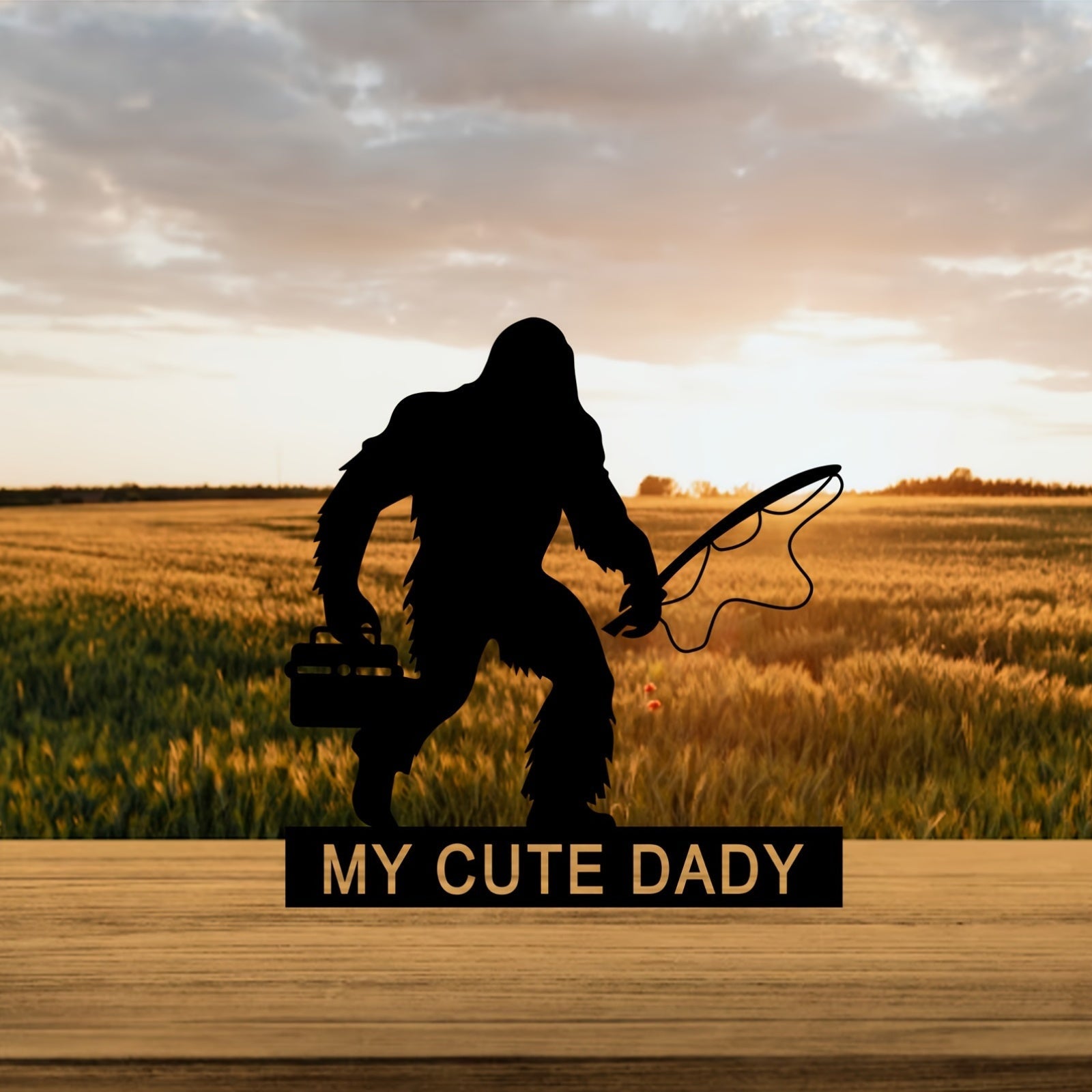 Black Iron Door Hanger Wall Decor Indoor Outdoor Gift for Father's Day Christmas