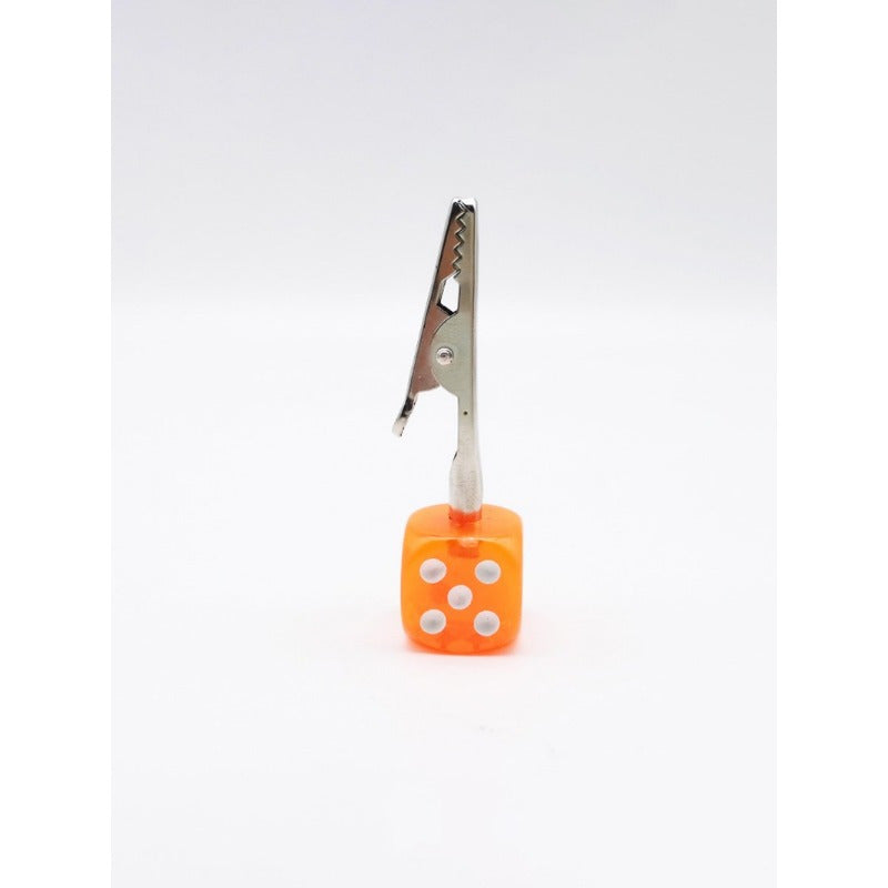 Multicolor Acrylic Dice-Shaped Paper Clip for Office and Tobacco Use