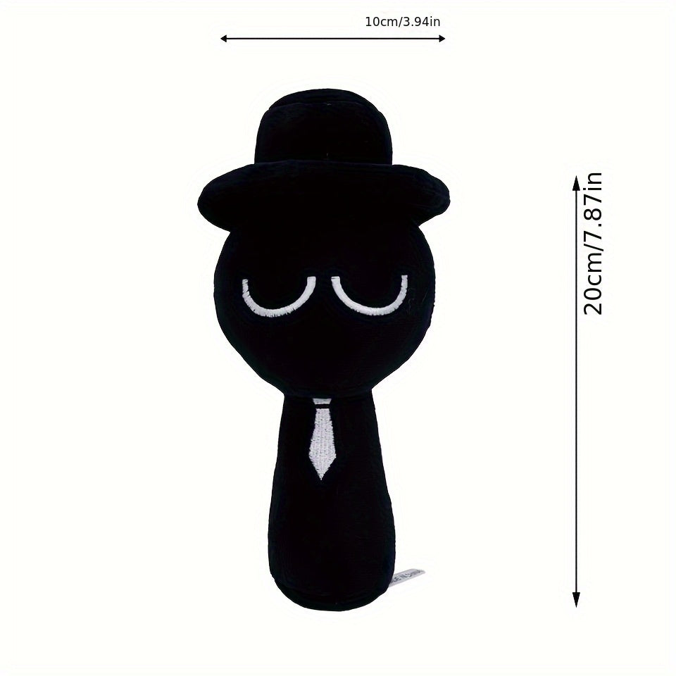 Muñeca de peluche para bebés y niños, material de peluche suave, blanco y negro, regalo para cumpleaños y fiestas