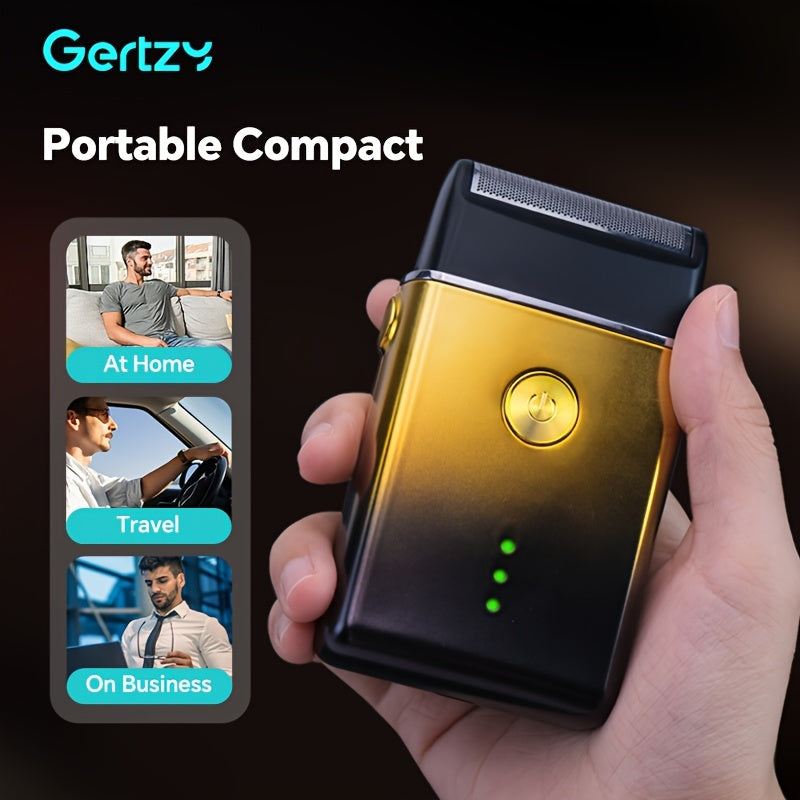 Мужская USB-заряжаемая электробритва с съемным лезвием из нержавеющей стали для домашнего использования и путешествий