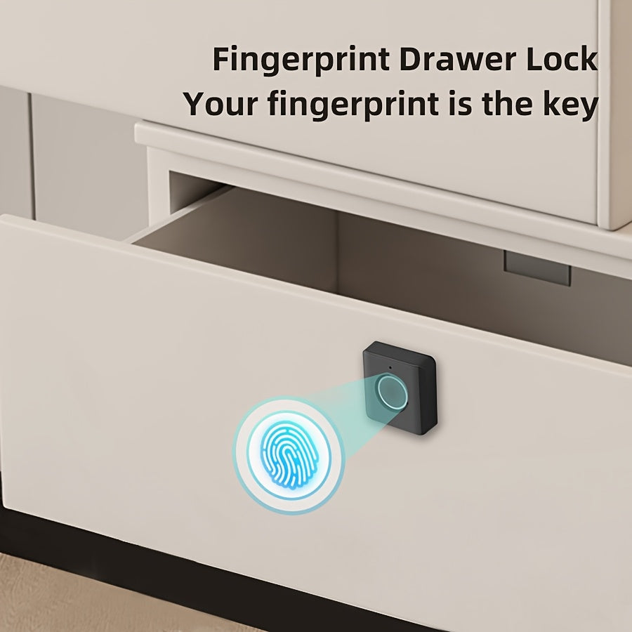 ABS Fingerprint Drawer Lock for Cabinets with Easy Installation Battery Operated