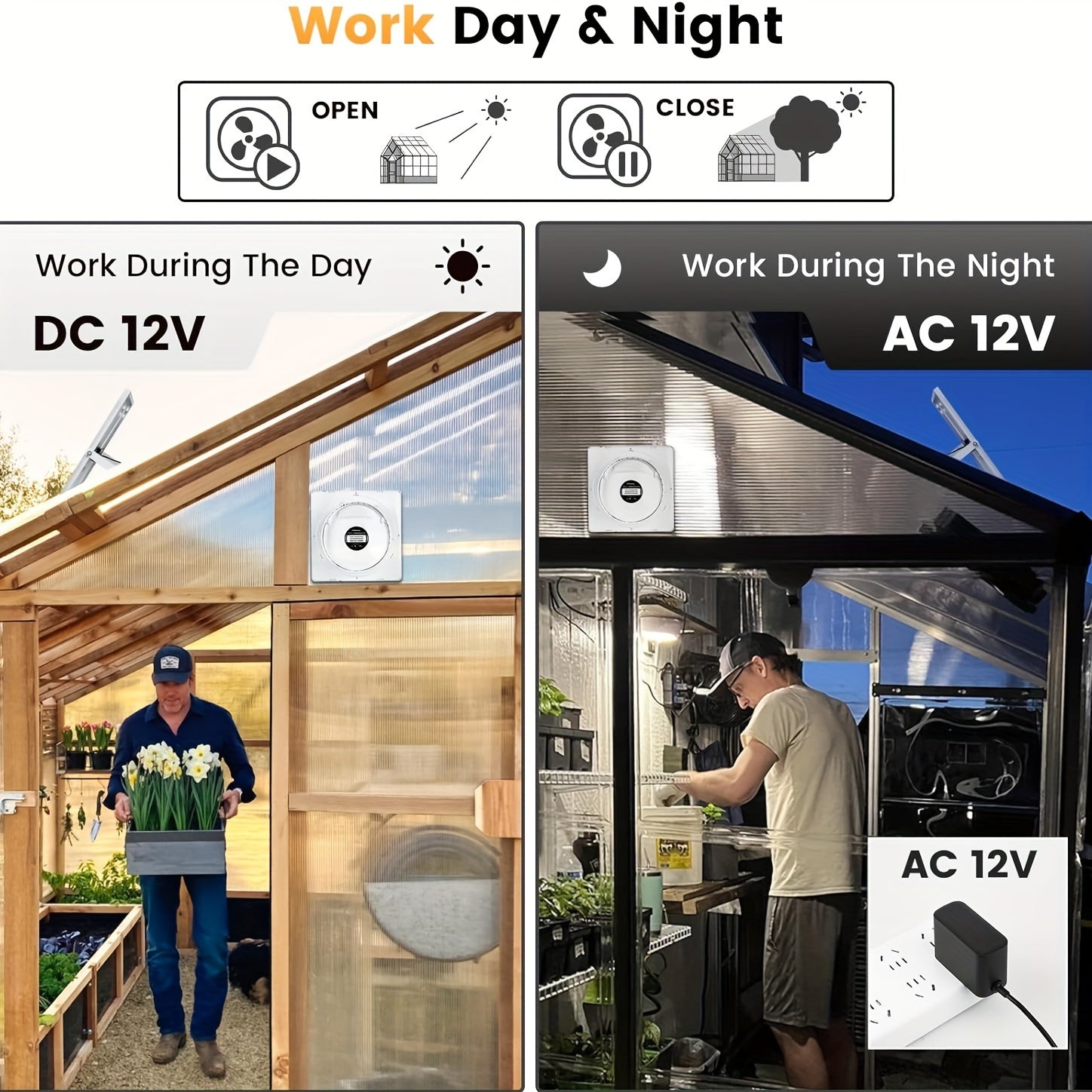 4-Inch Solar Exhaust Fan with 6W Solar Panel and Mounting Bracket