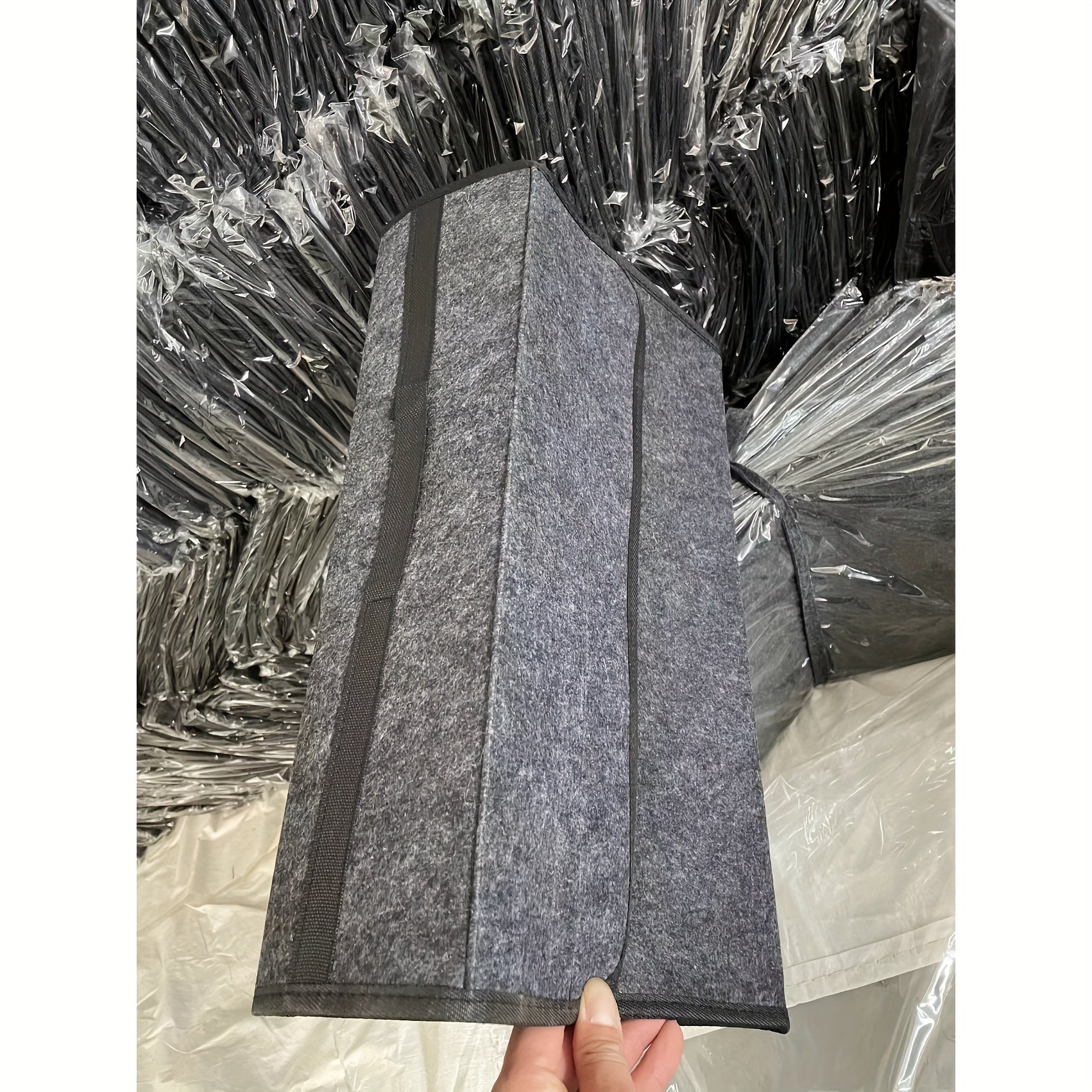 Cubo de almacenamiento para coche, tela de fieltro, organizador plegable para maletero, ordena el interior del coche
