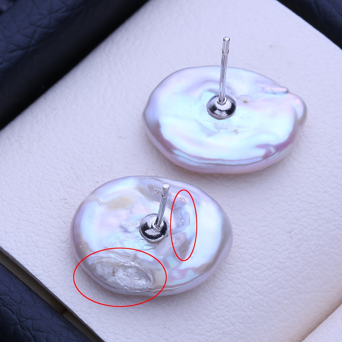 Freshwater Pearl Stud Earrings for Women Modern Baroque Design Suitable for Special Occasions