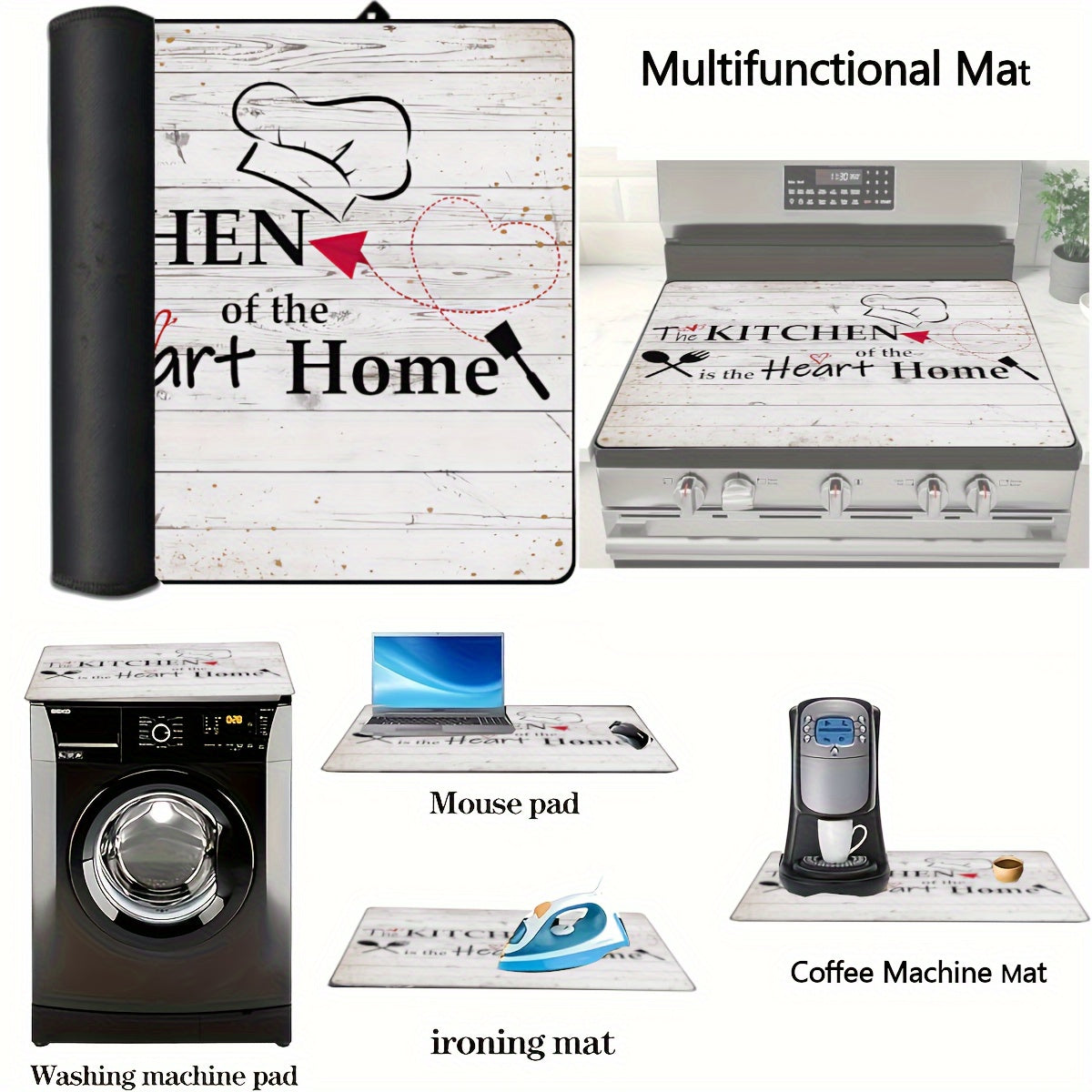 Extra Large Heat Resistant Cooktop Protector Mat for Electric Glass Stovetops and Appliances