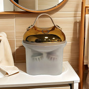 Oltin portativ qayta zaryadlanadigan bosh massajchisi, dam olish, dush massaji va uy hayvonlarini parvarish qilish uchun. Ota-onalar uchun ajoyib sovg'a.