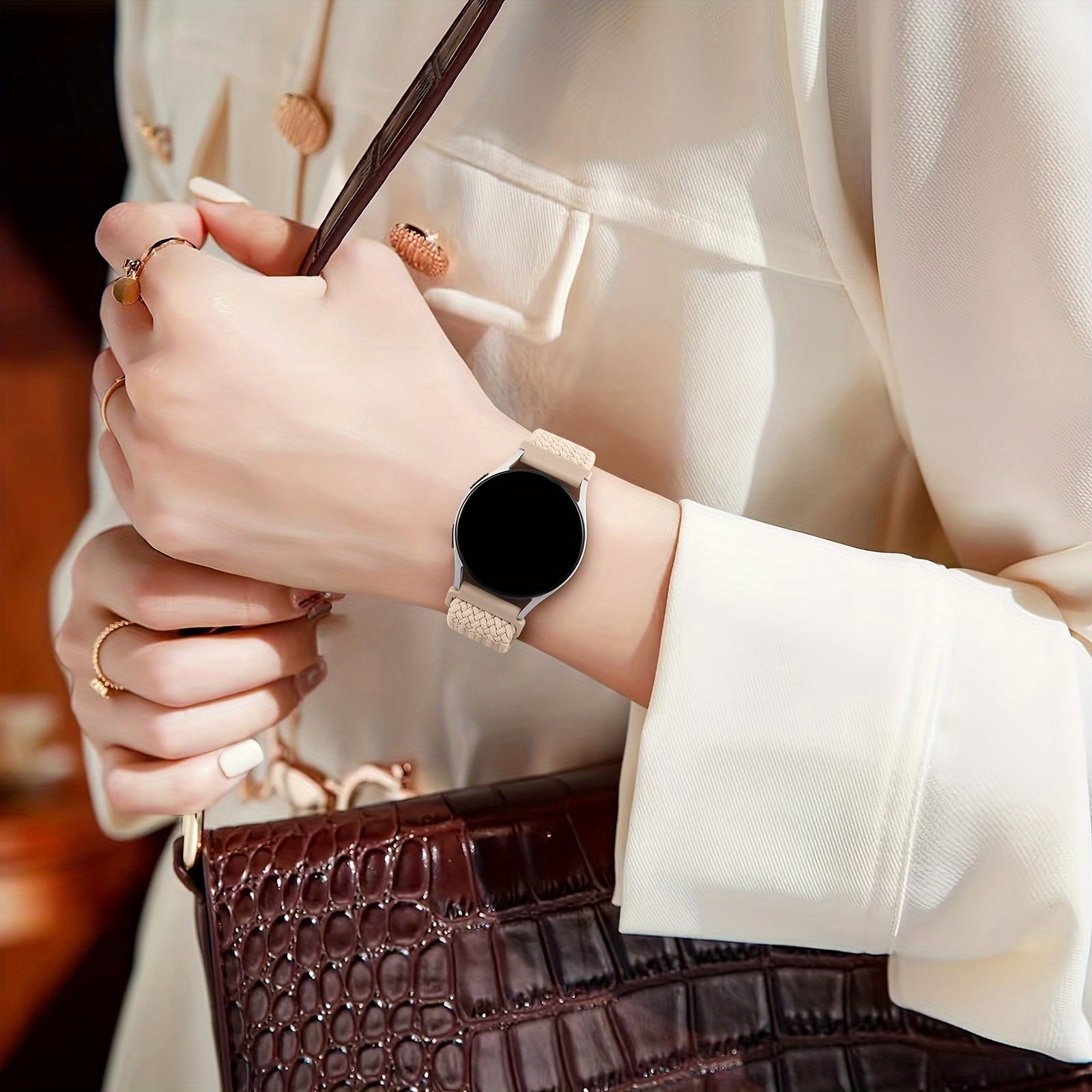 Nylon Smartwatch Band for Samsung Galaxy Watch 4 5 6 7 Classic Active 2 45mm 40mm 44mm 42mm 46mm 43mm 47mm