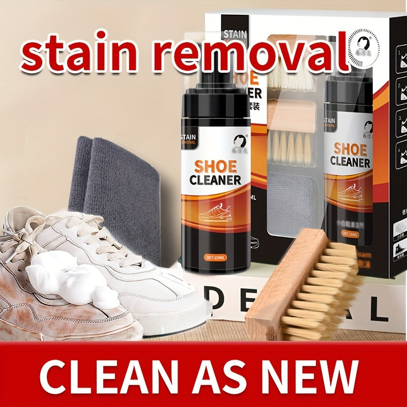 4pcs Sneaker Cleaning Kit Foam Cleaner for White Shoes Stains Dirt