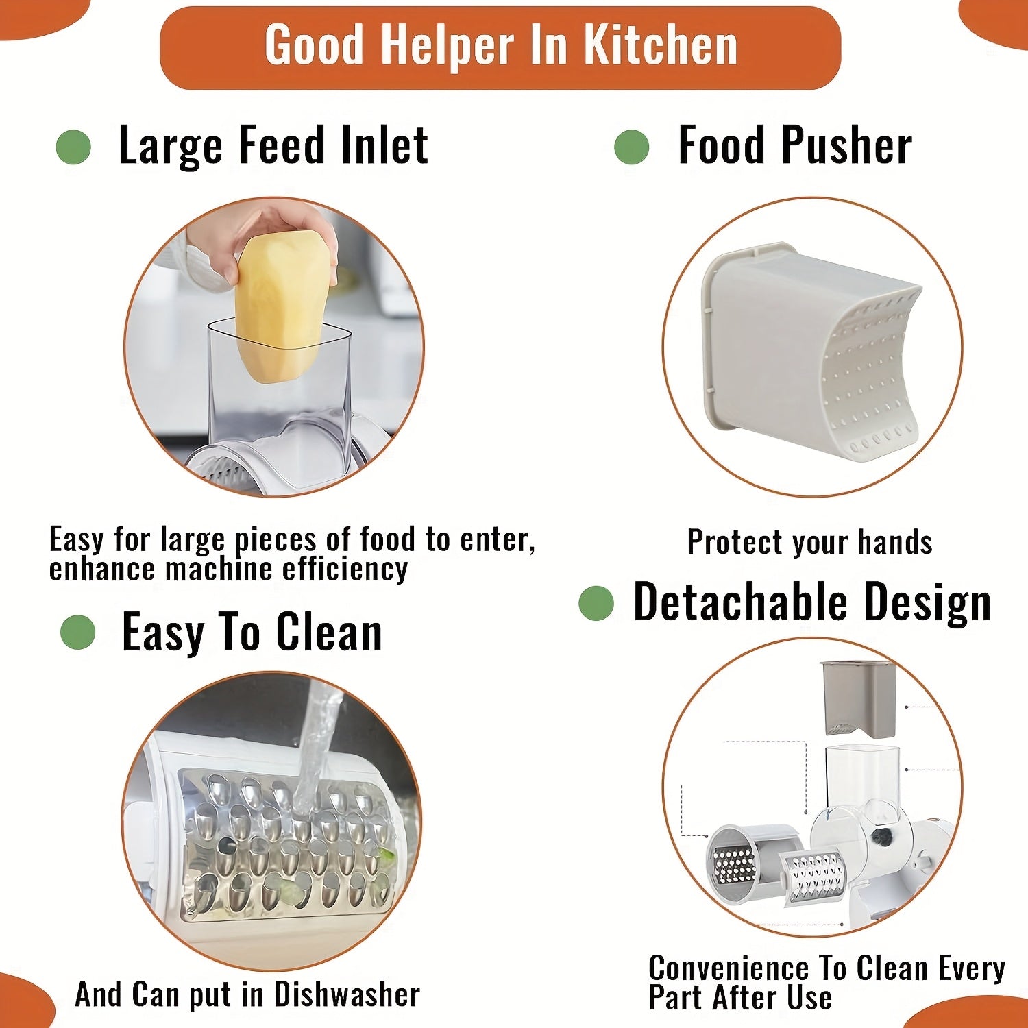 2025 yilga kelib, uy oshxonasida foydalanish uchun yangilangan maydalagich bilan elektr pishloq kesgich mavjud bo'ladi, u holda sabzavotlar, mevalar, yong'oq va oq uchun 3 ta almashtiriladigan pichoq bilan kesish va maydalash mumkin.