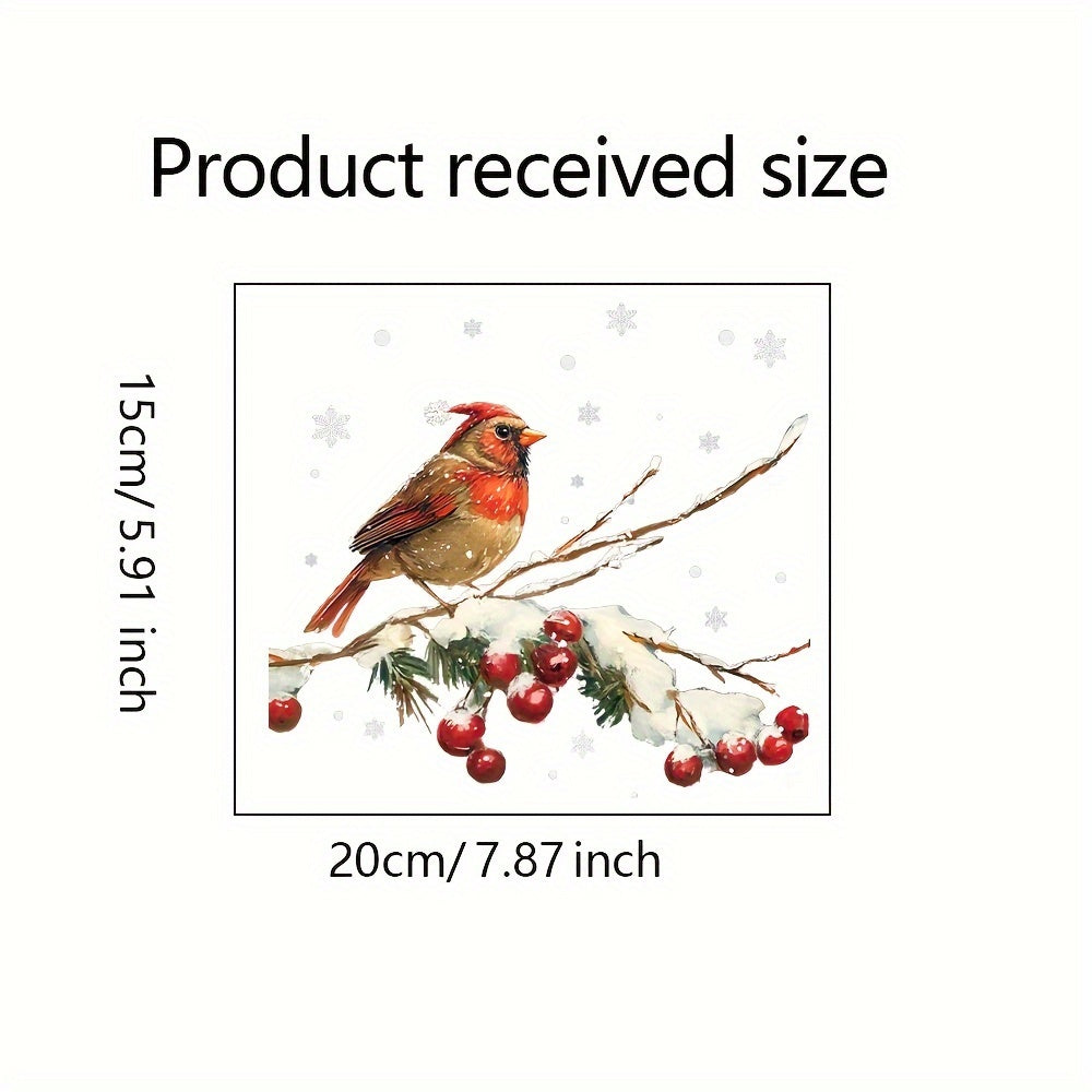Snowman Birds Snowflake Window Clings Christmas Decorations for Home School Outdoor