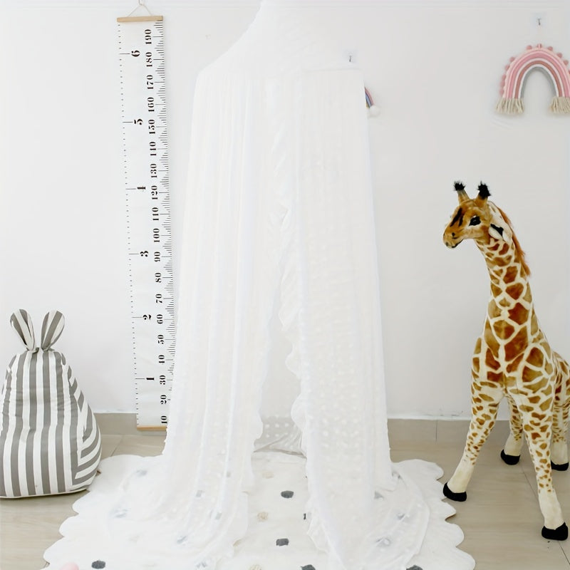 Mosquitero para cuna infantil con cortina de encaje de chiffon en forma de cúpula para rincón de lectura o cama