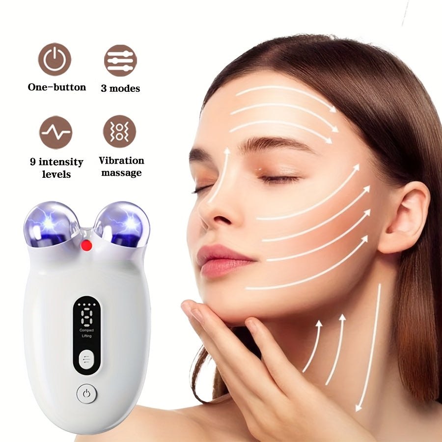 Face and Neck Massager with 3 Modes 9 Intensity Levels Rechargeable USB Device