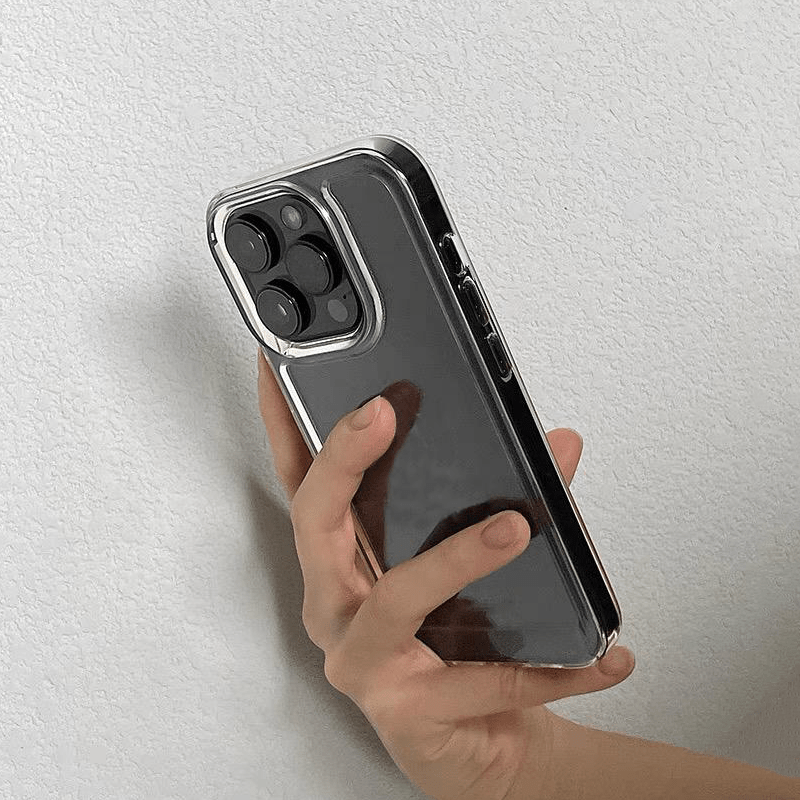 Transparent TPU Phone Case for iPhone Models with Lens Protection Slim and Hollow