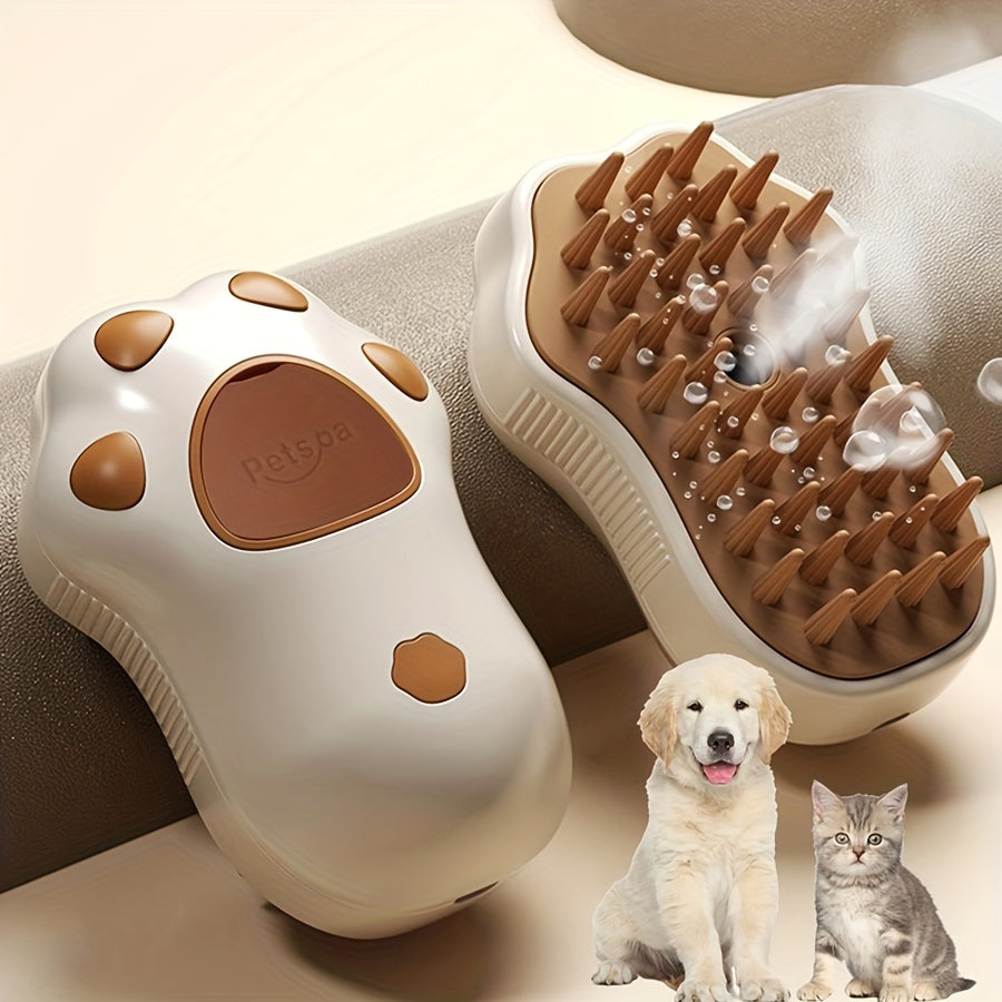 Electric Pet Grooming Brush for Cats and Dogs Self-Cleaning Silicone Massage Hair Removal