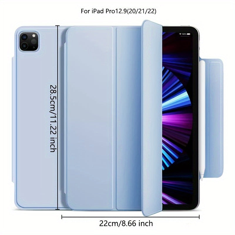 iPad Mini 6, Air 4/5, Pro 11 2022, Air 6 11inch 2024 uchun sun'iy charm aqlli qop. Qalam ushlagichi, kuchli magnit yopilishi va ultra ingichka dizayni bilan egiluvchan qattiq qopqoqni o'z ichiga oladi.