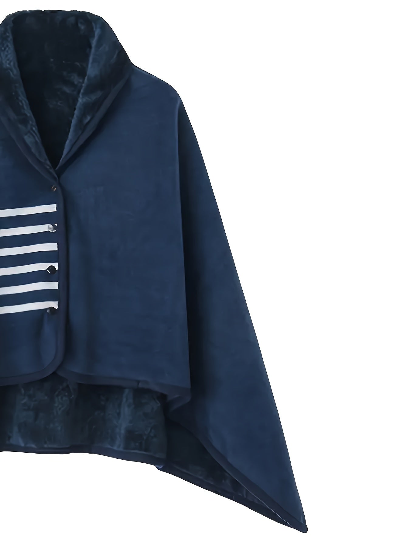 Пижамный плащ в клетку, изготовленный из 100% полиэстерового фланели, с v-образным вырезом, без рукавов и с кнопочной застежкой. Средняя растяжимость и свободный крой, подходит для всех сезонов. Может использоваться как плед для сна в