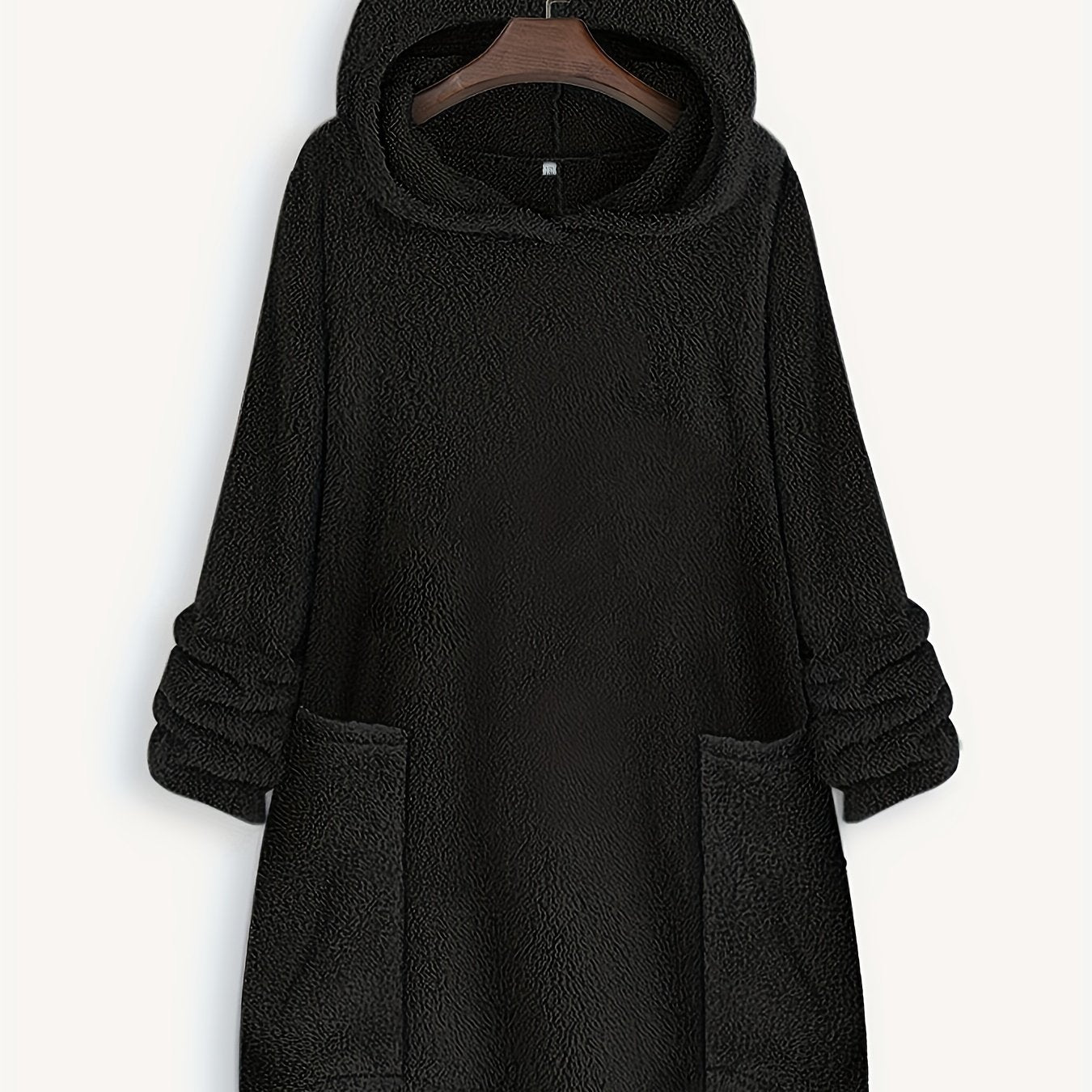 Plus Size Women's Fleece Hoodie Sweatshirt with Pockets and Long Sleeves