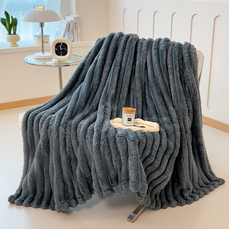 Faux Fur Blanket Soft Warm Cozy Throw for Napping and Lounge