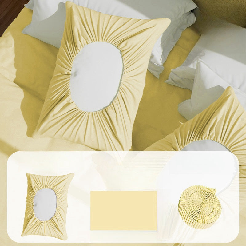 Set of 2 Polyester Satin Pillowcases for Travel, Hotel, RV, Camping