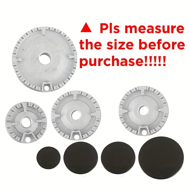4-Piece Metal Gas Stove Burner Cover Set Fireproof Guards for Gas Cooktop