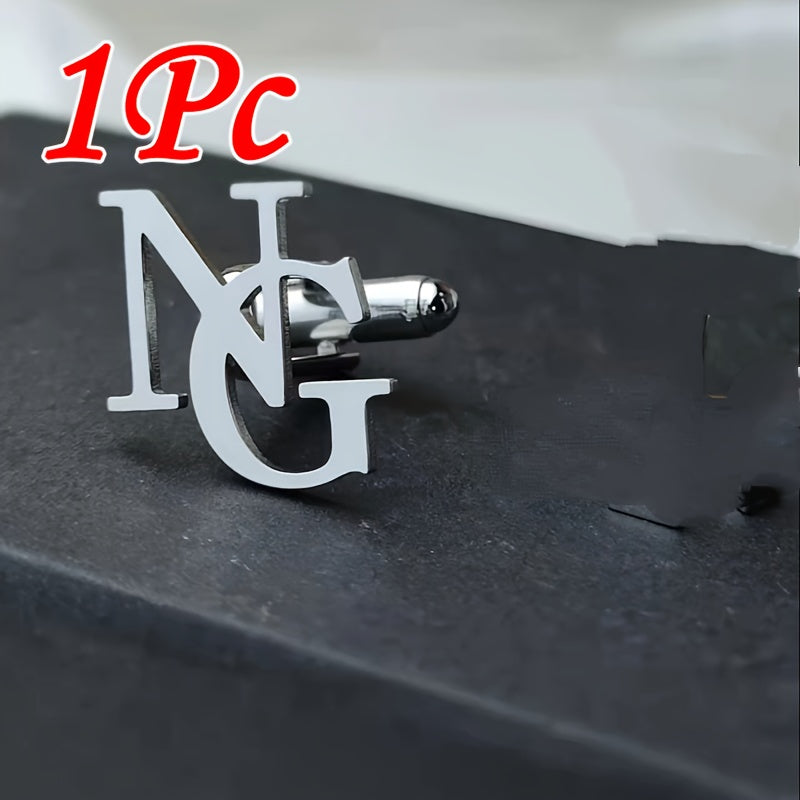 Personalized Name Necklace and Cufflinks Set with Initials or Logos for Men