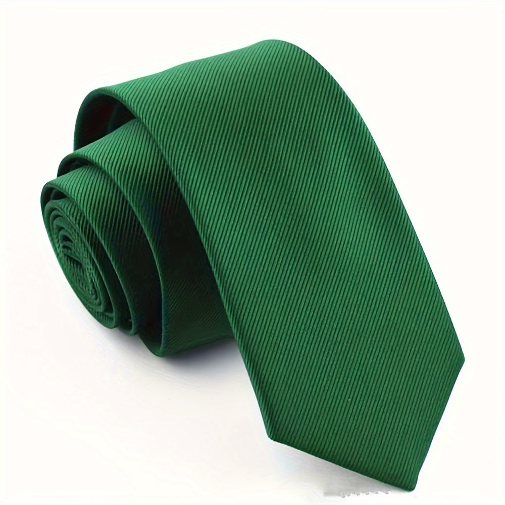 Narrow Solid Color Tie for Men, 6cm Wide, Suitable for Formal Occasions