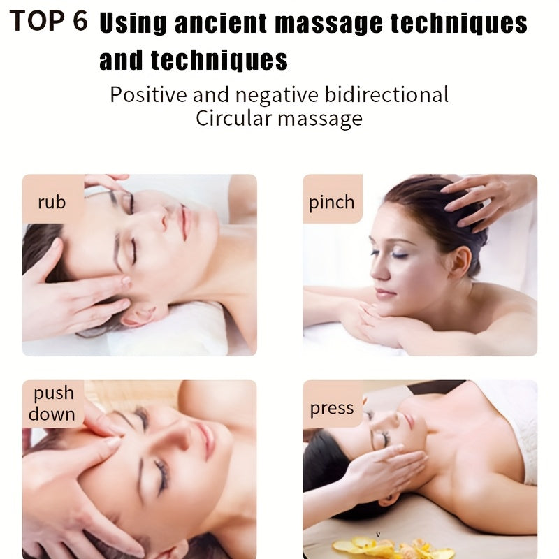 Electric Head Massage Device Rechargeable USB Head and Neck Massager for Head and Pet Hair Kneading