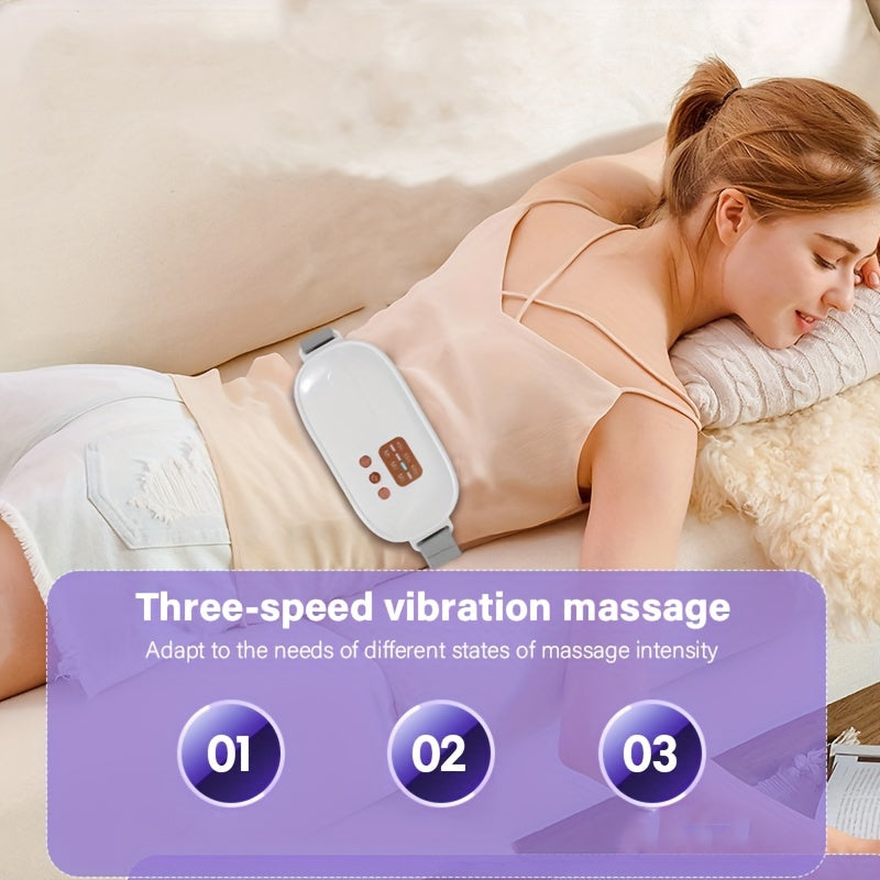 CMH qayta zaryadlanadigan isitiladigan massaj kamar, ayollar uchun moslashtiriladigan harorat, USB/akkumulyator bilan ishlaydi, xola va qizlar uchun ideal sovg'a, terapevtik kamar, ko'p funksiyali bel kamar.