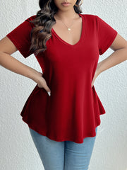 Plus Size Women's Cotton T-Shirt Casual Loose Fit