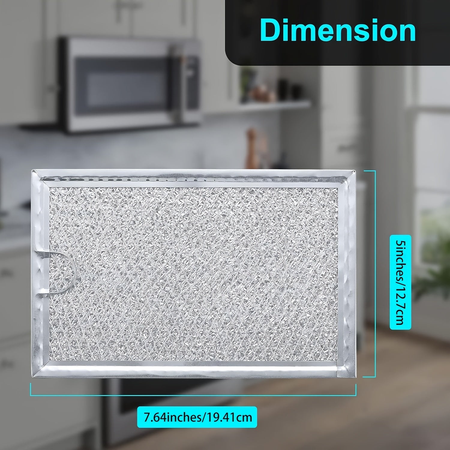 4 ta uzoq muddatli metall mikroto'lqin filtrlar to'plami GE WB06X10359 ni almashtirish uchun, 12.7 sm x 19.41 sm - Pishirish samaradorligini oshirish uchun ideal