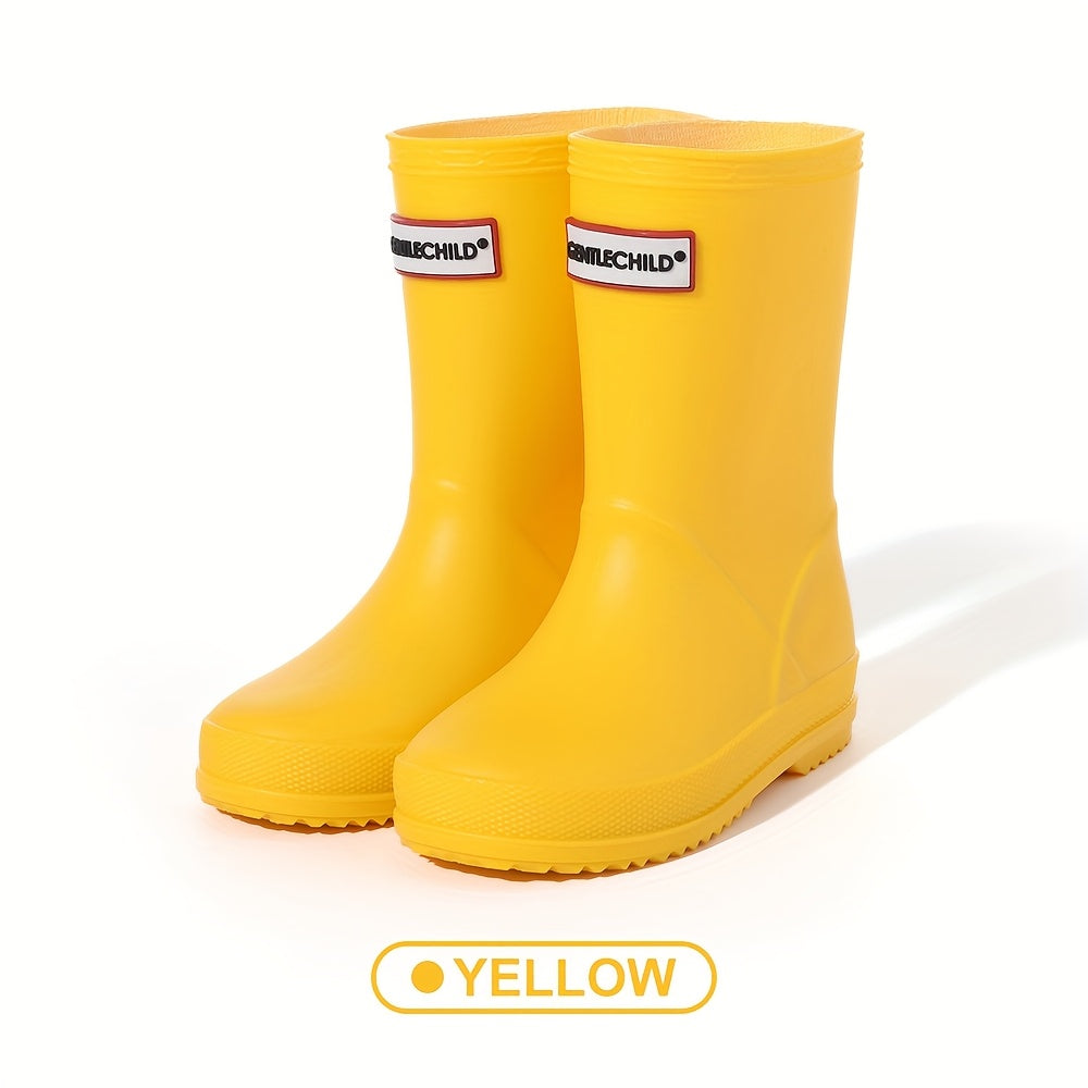 Girls Rain Boots Long PVC Soft Sole All-Season Casual Waterproof