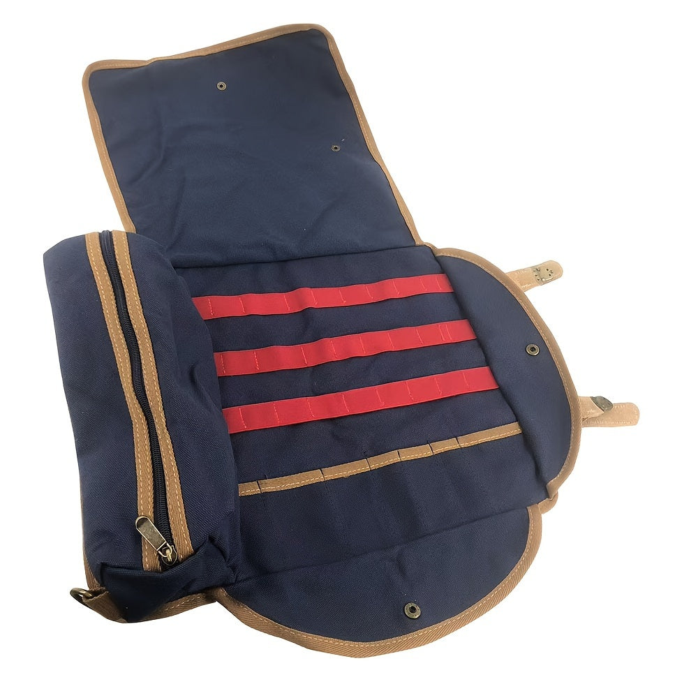 One-Shoulder Canvas Bartender Bag for Professional Use Portable Outdoor Event Carrying Case