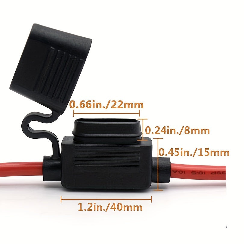 Держатель предохранителя в линию 12 AWG, предохранитель-слезень 30A, упаковка из 5, автомобильная электрика