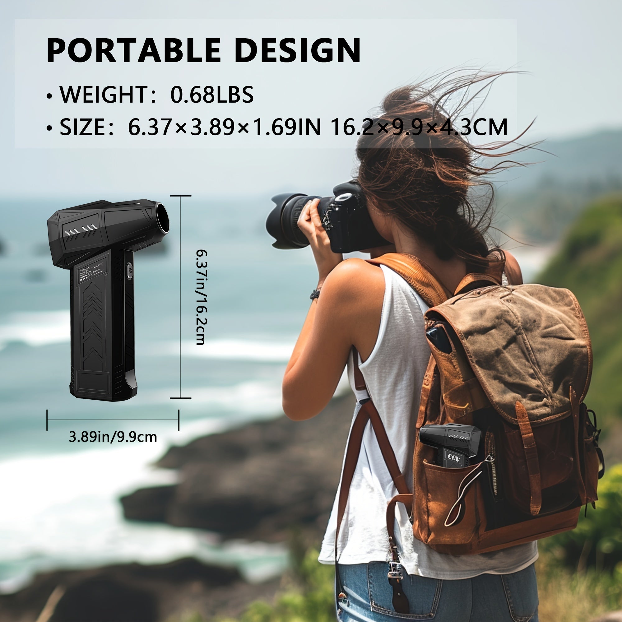 Портативный турбореактивный вентилятор-воздуходувка с высокой скоростью USB для сушки автомобиля, кемпинга